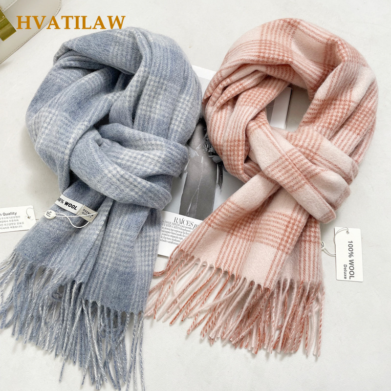 Travel Accessories High End - Winterwarmer Schal aus 100% reiner Wolle,