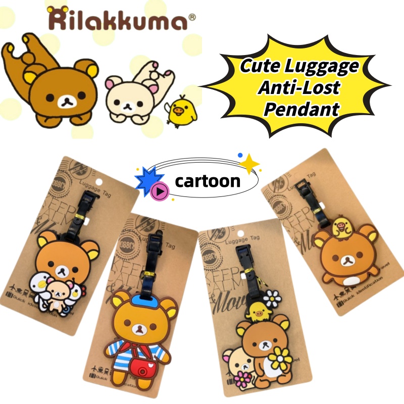 Travel Accessories Deals - Rilakkuma Kreativer Personalisierter Gepäckanhänger Anti-Verlust-Anhänger Niedlicher