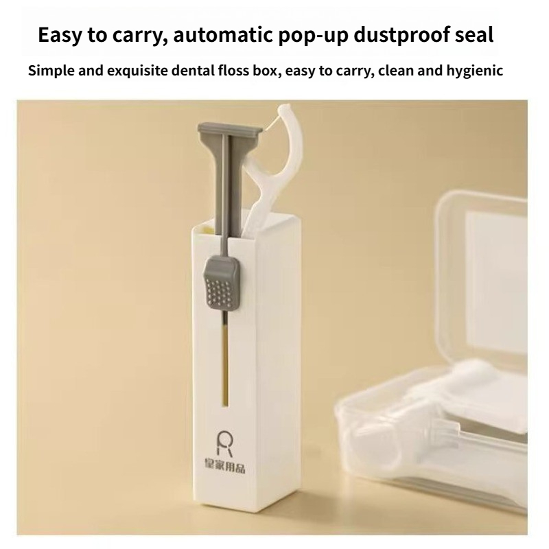 Travel Router Accessories - Tragbarer Kunststoff-Zahnseide-Spender Automatische Zahnseide-Aufbewahrungsbox Zahnseide-Pick-Spender zur