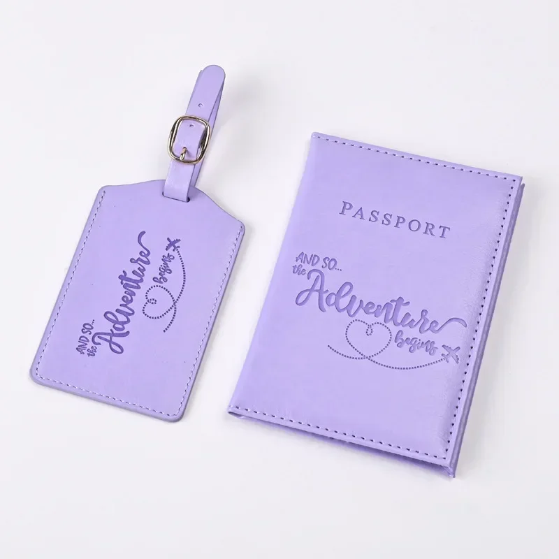 Travel Accessories For Plane - Neue lila PU-Leder Reisepass Ticket Clip