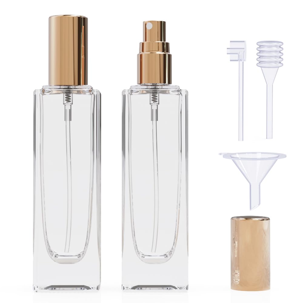 Travel Accessories High End - 2 Stück Parfümflaschenspray, leer, Parfümzerstäuber, nachfüllbar,