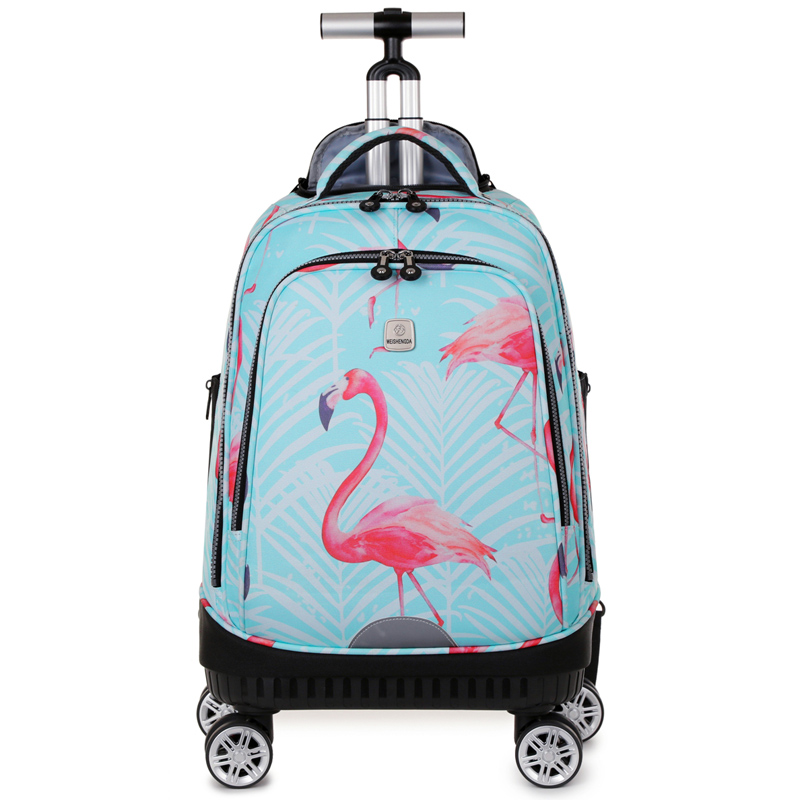 Travel Router Accessories - Rollrucksack mit Spinnerrädern, Roll-Reise-Laptop-Rucksack für Damen
