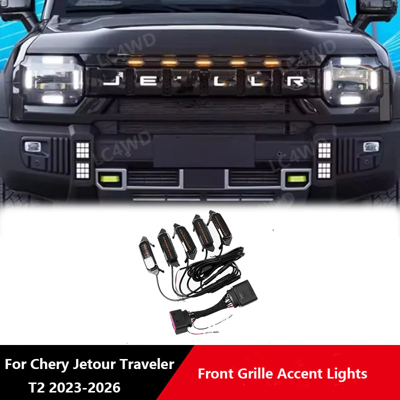 Travel Accessories Deals - Offroad 4x4 Außenzubehör Frontgrill-Licht Tagfahrlicht-Dekorleuchten für