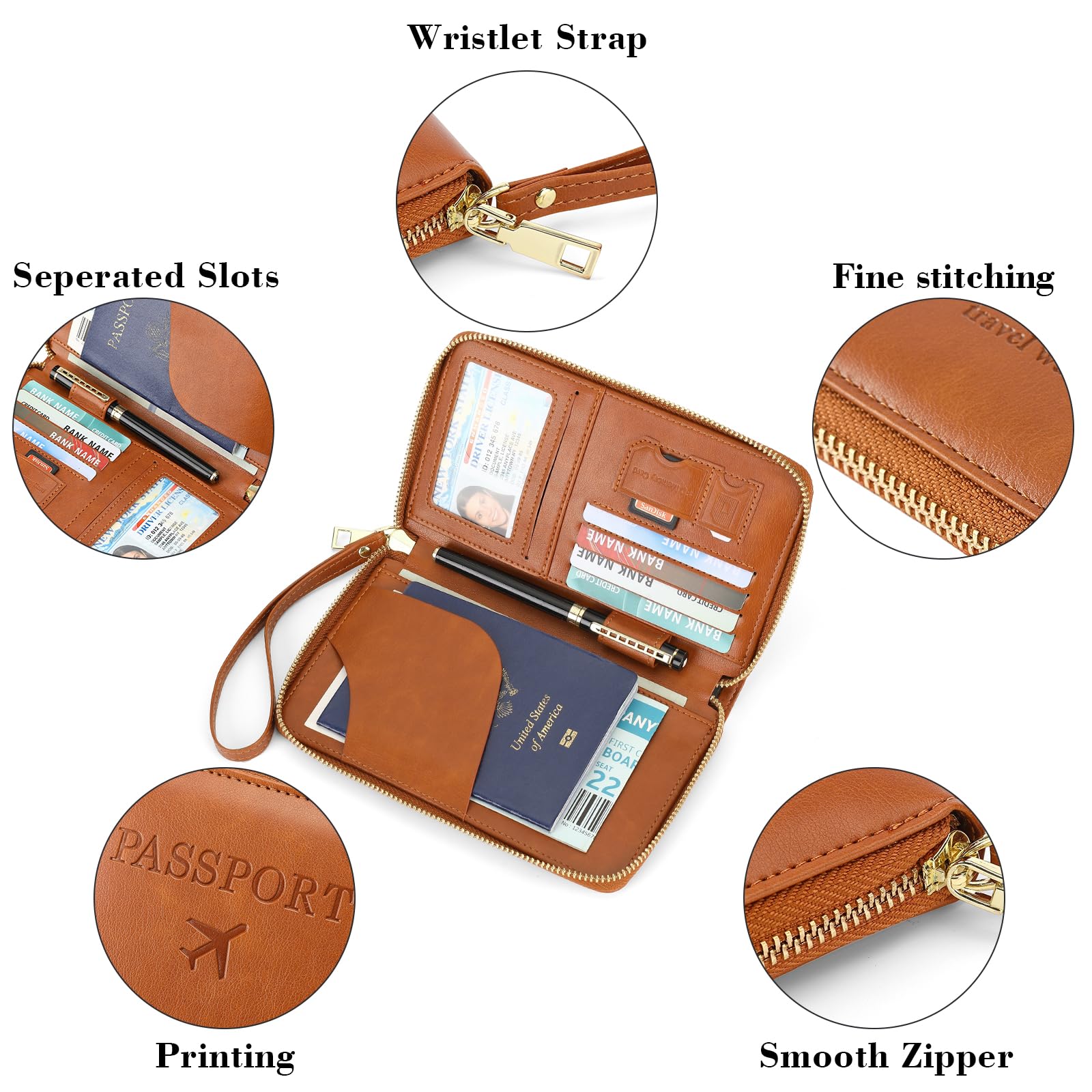 Reisepass-Brieftasche für Dame – Travel Accessories Rfid Bewertung und Preis